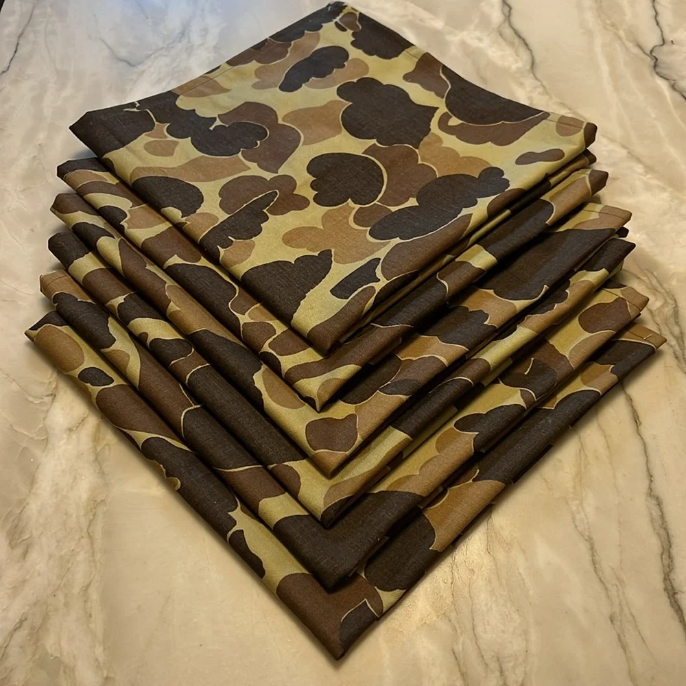 Camo Napkins, Handmade Cloth Napkins, Set of 6, NEW, Hand Made!